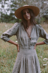 the olympia dress in desert sage