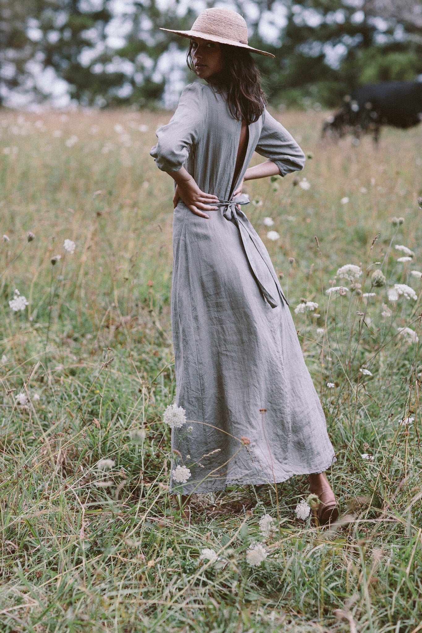 the olympia dress in desert sage