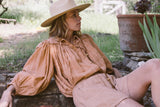 THE BARDOT BLOUSE IN CLAY