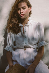 the alice blouse in blanc