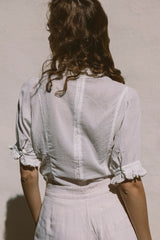 the alice blouse in blanc