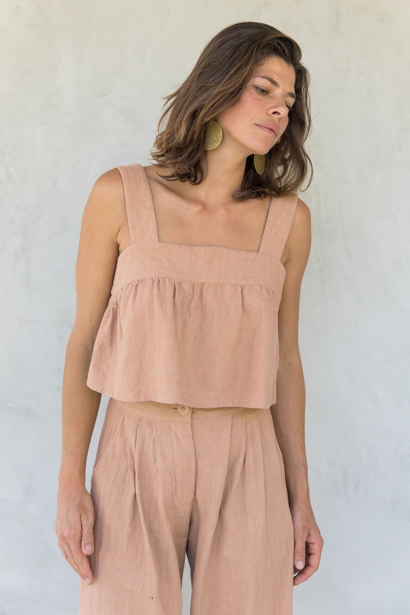 the tali top in golden straw